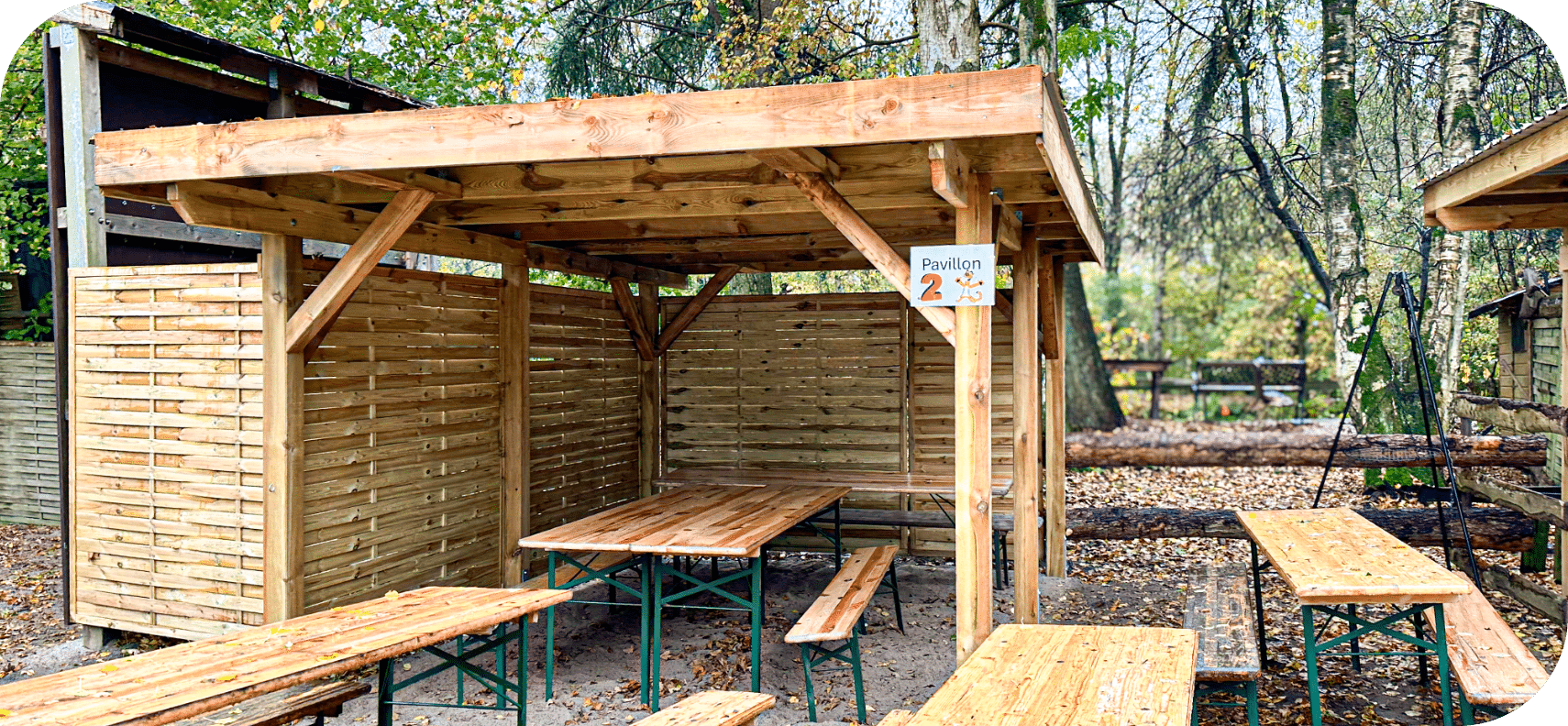 Pavillon mieten im Barfußland